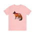 Autumn Fox Silhouette - Short Sleeve Tee Pink